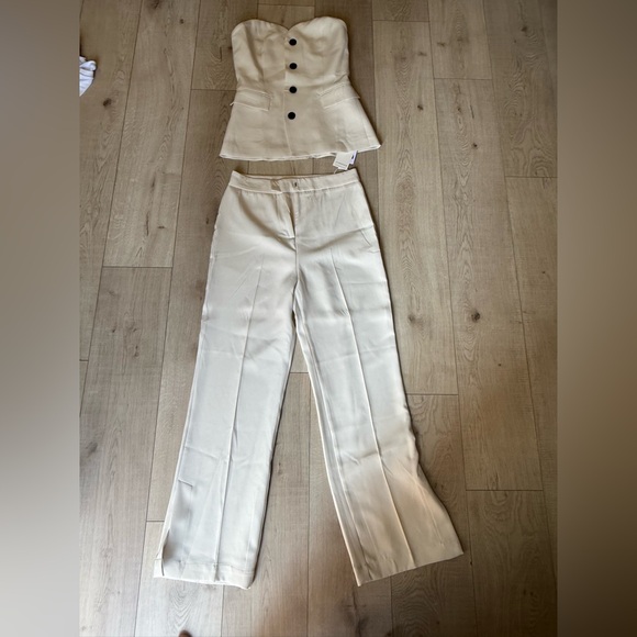 Commense Pants - 🤍 Commense Cream Wide Leg Women's Set